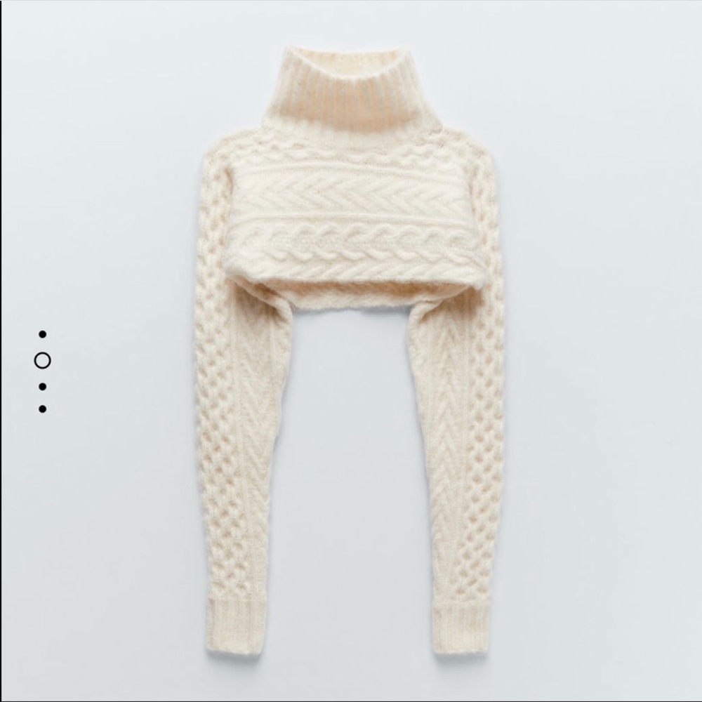 Zara cable knit arm sweater
